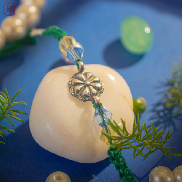 Buy Silver Rakhi with Beads | Hardik Jewels