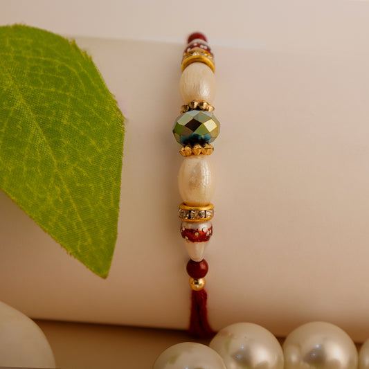 Designer Rakhi Bracelet for Brothers by Hardik Jewels.