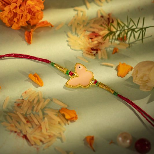 Hardik Jewels Elegant Silver Charm Rakhi for Brotherhood.
