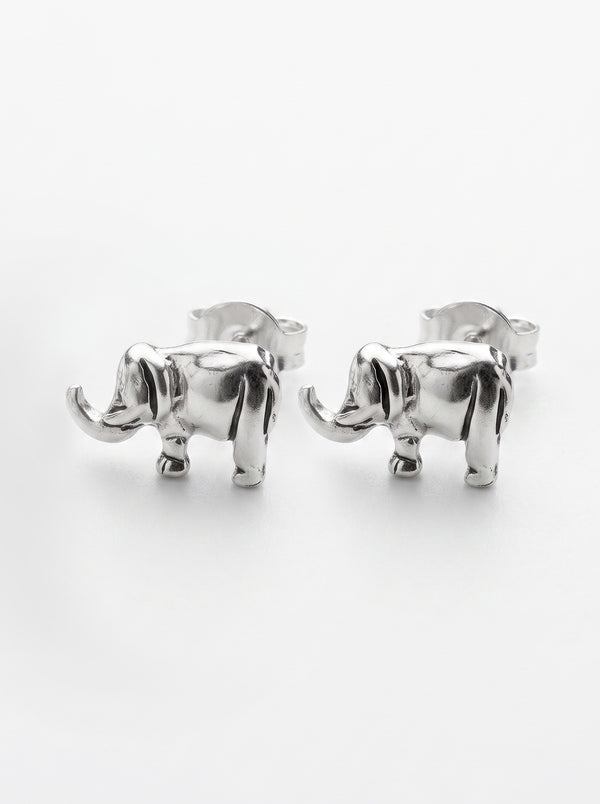 Elephant 92.5 Sterling Silver Stud Earrings