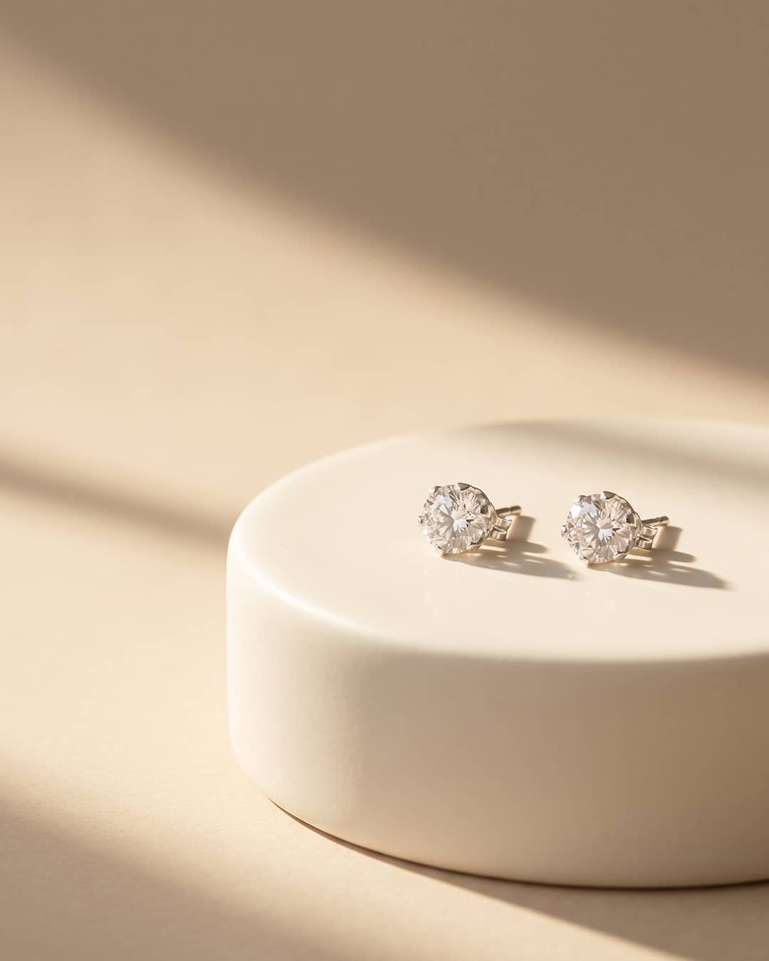 Clear CZ Floral Cluster Silver Stud Earrings - premium jewellery display - Hardik Jewels