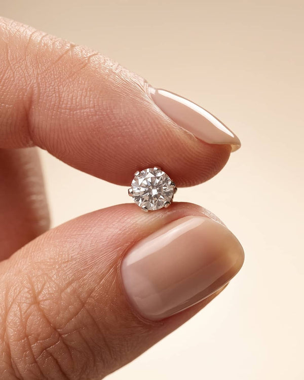 Clear CZ Floral Cluster Silver Stud Earrings
