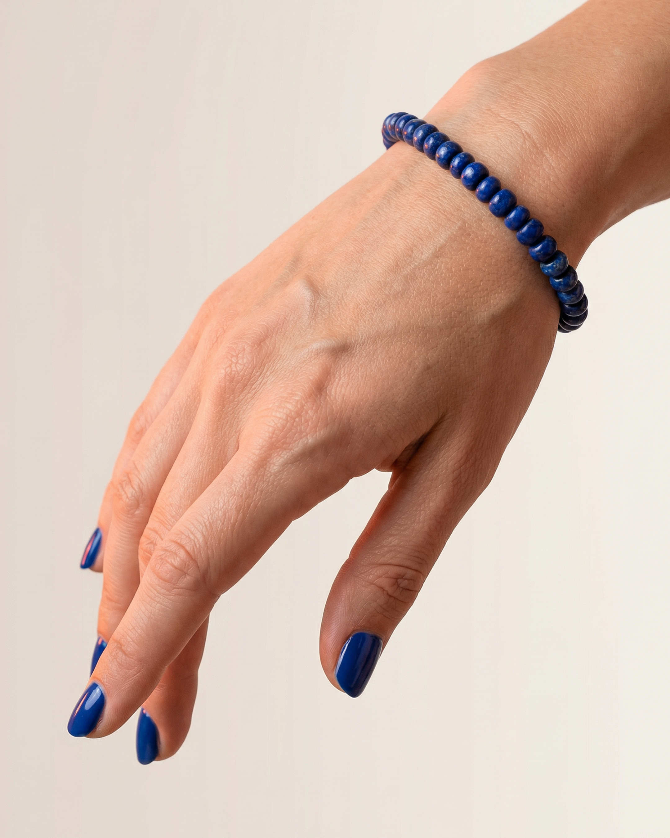 Natural Lapis Lazuli Heishi Bead Bracelet (5mm) | Royal Blue Wisdom Crystal