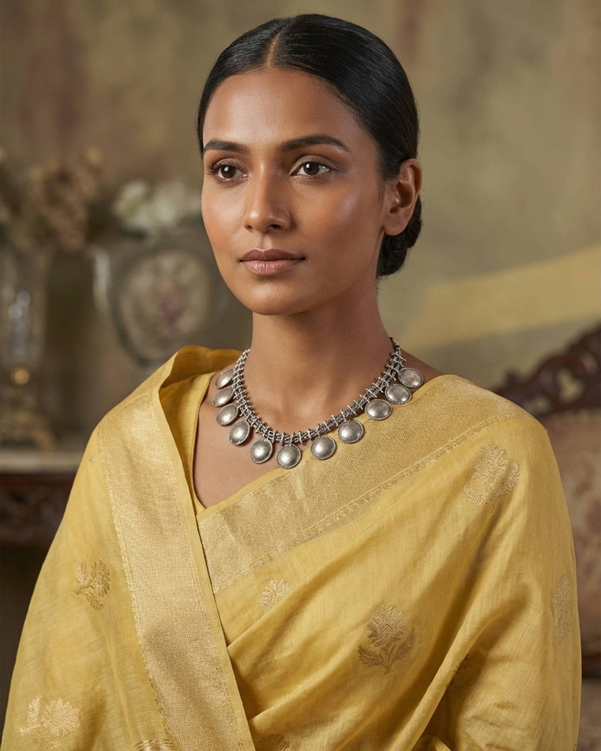 Oxidized silver necklace - Hardik Jewels