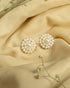 925 sterling silver pearl cluster stud earrings featuring a floral design with small seed pearls.
