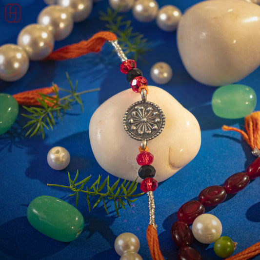 Antique Silver Rakhi Online - Hardik Jewels Handmade Craft.