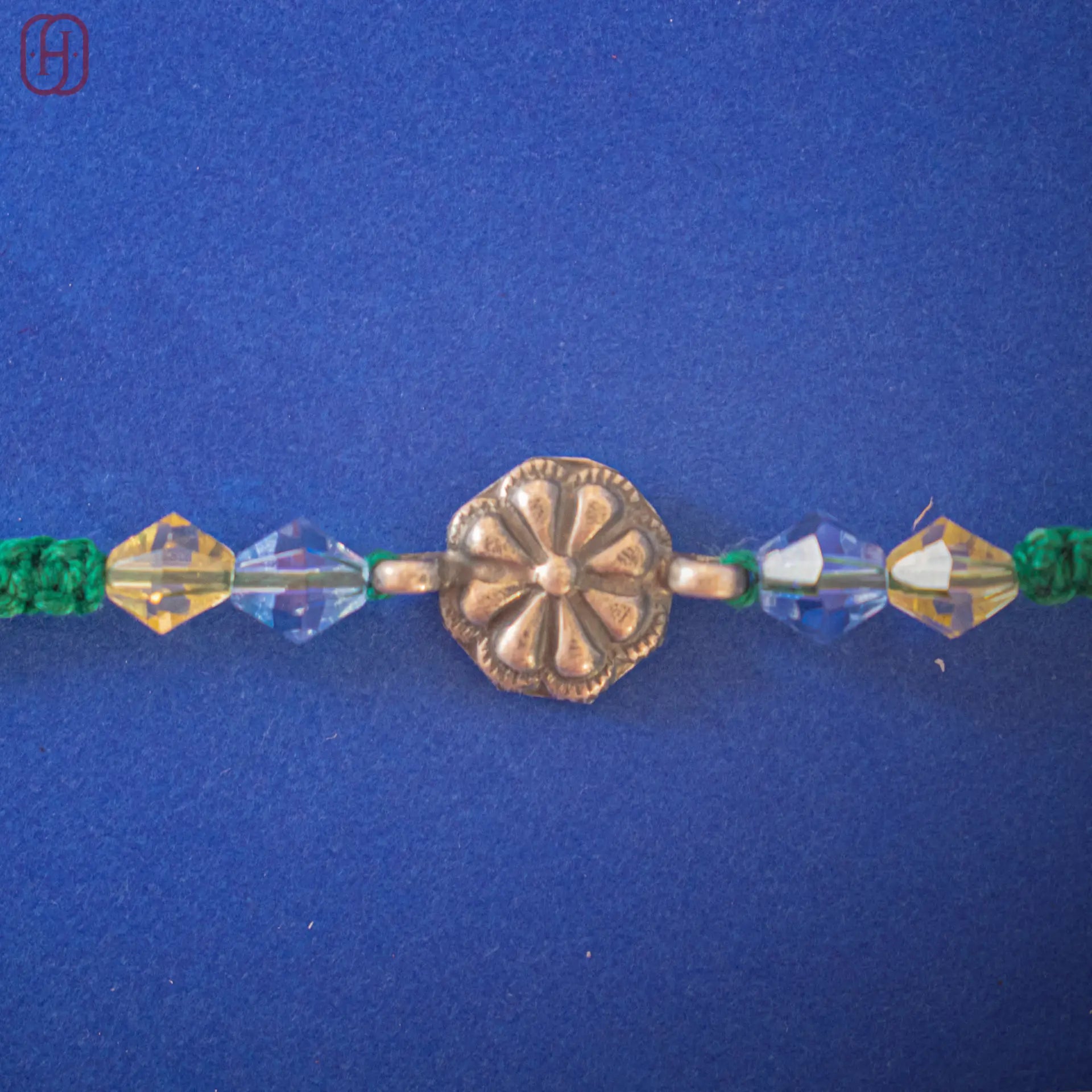Buy Silver Rakhi with Beads | Hardik Jewels.