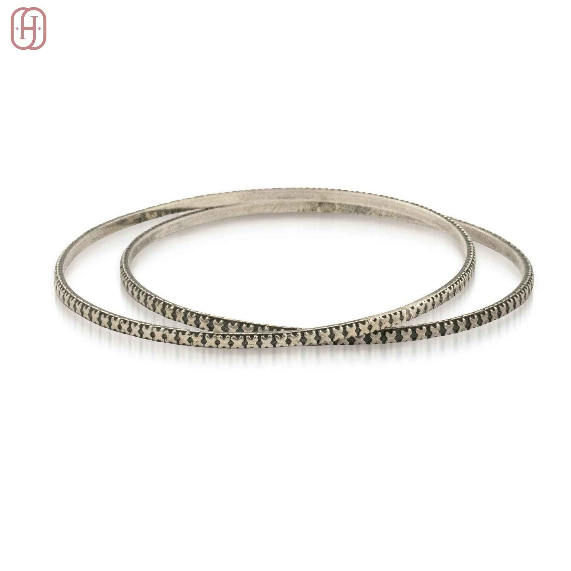 Designer Silver Bangles Set by Hardik Jewels