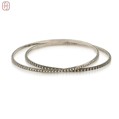 Designer Silver Bangles Set by Hardik Jewels