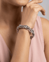 92.5 Sterling Silver Oxidized Ganesha Bangle | Antique Lotus Temple Kada