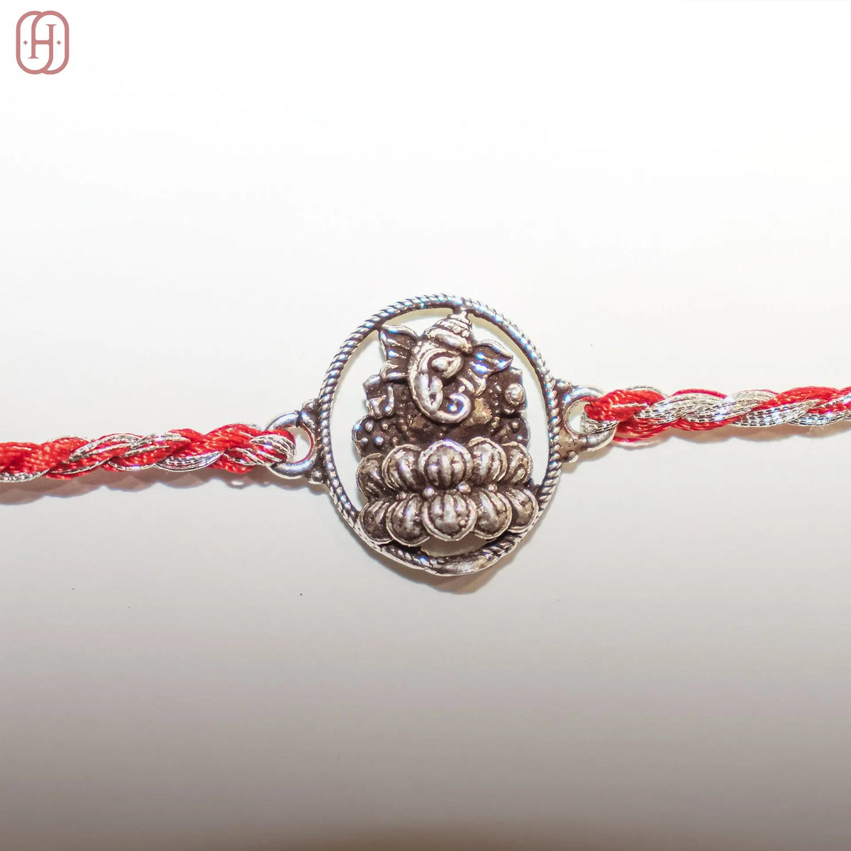Ganesh Ji silver rakhi Hardik Jewels