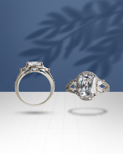 The Majestic Solitaire Sterling Silver 925 Ring