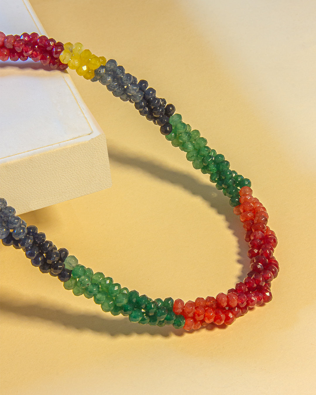 Multicolor Onyx Beaded Necklace – Natural Gemstone Jewelry - Hardik Jewels | Created by Design. Defined by You.