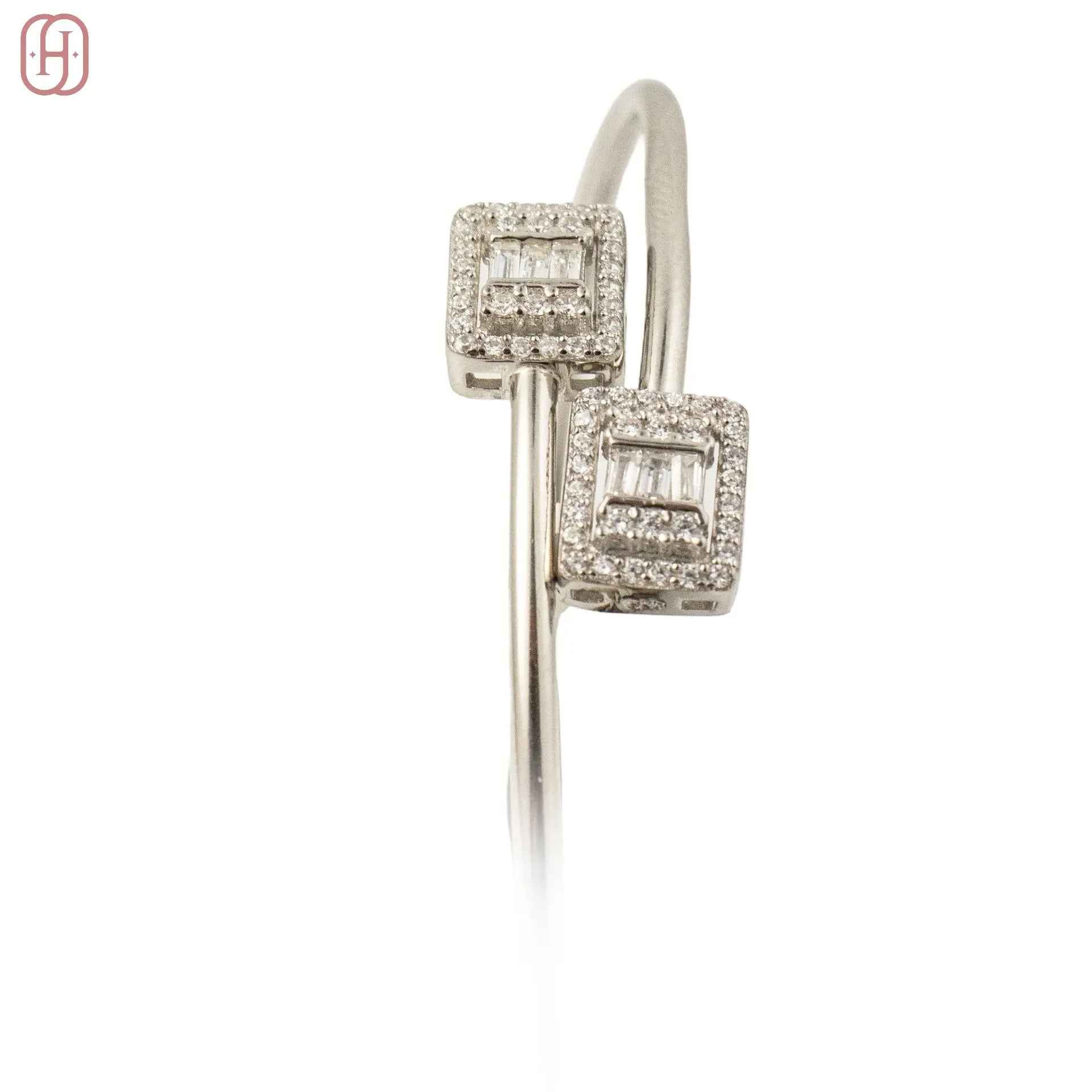 Hardik Jewels 925 Silver Kada Bangle with Elegant Design