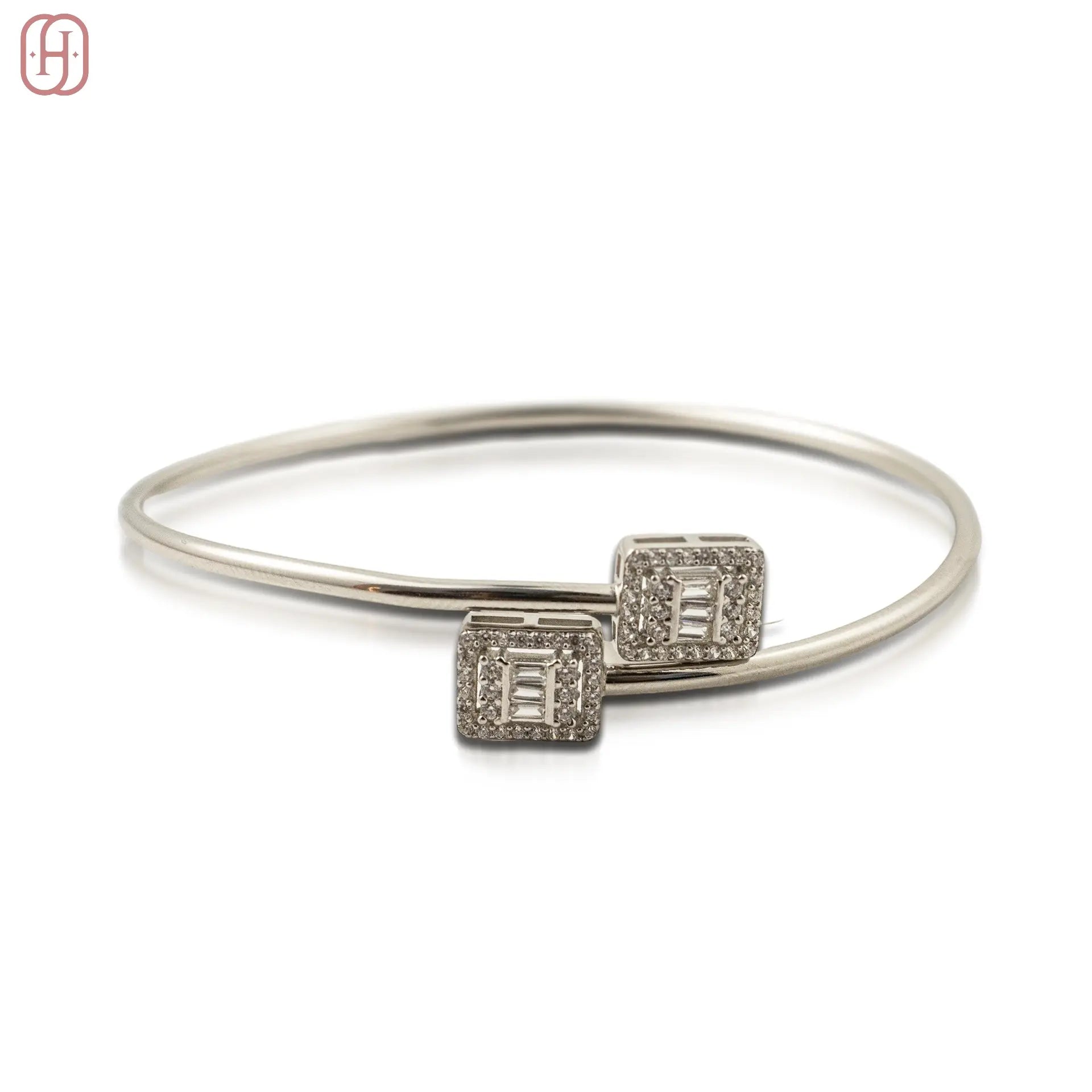 Hardik Jewels 925 Silver Kada Bangle with Elegant Design.
