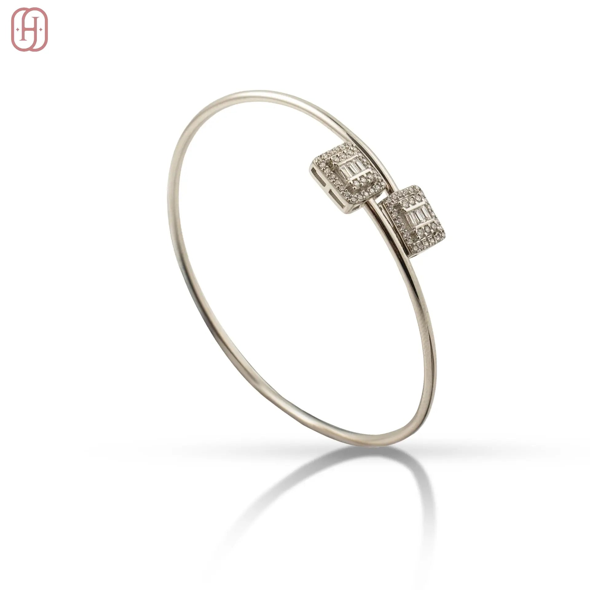 Hardik Jewels 925 Silver Kada Bangle with Elegant Design.