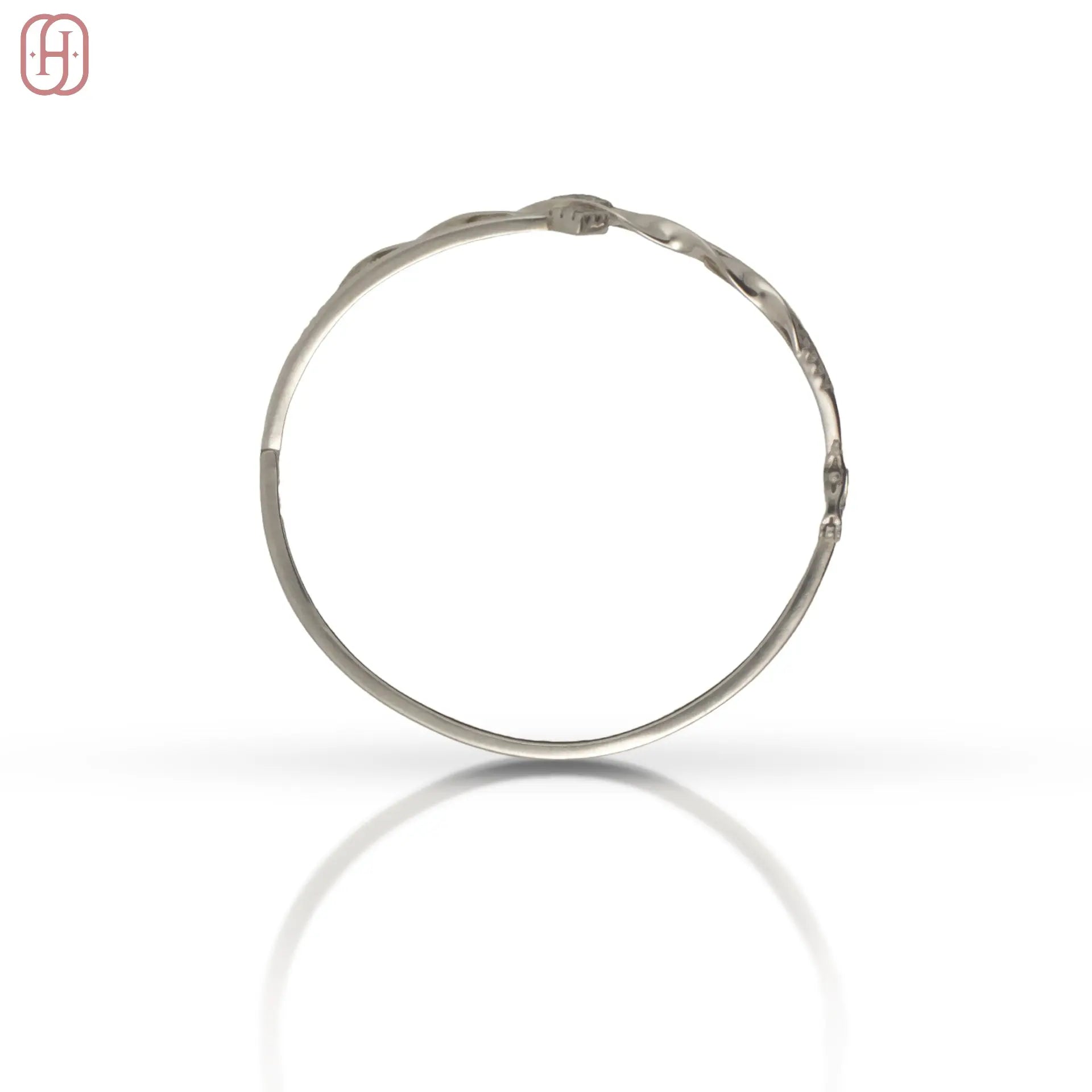 Hardik Jewels 925 Silver Wave Kada for Elegant Style.