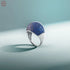 Hardik Jewels Blue Sapphire Pave Ring in 92.5 Silver.