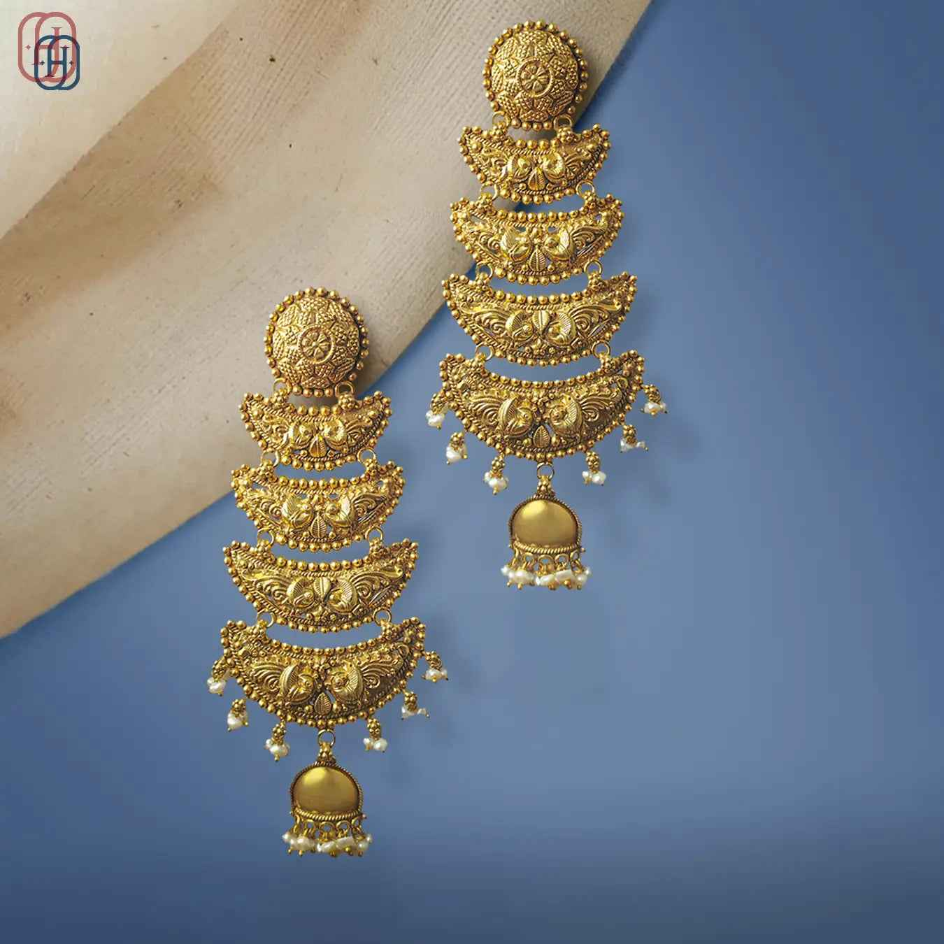 Hardik Jewels Buy Regal Temple Earrings Online