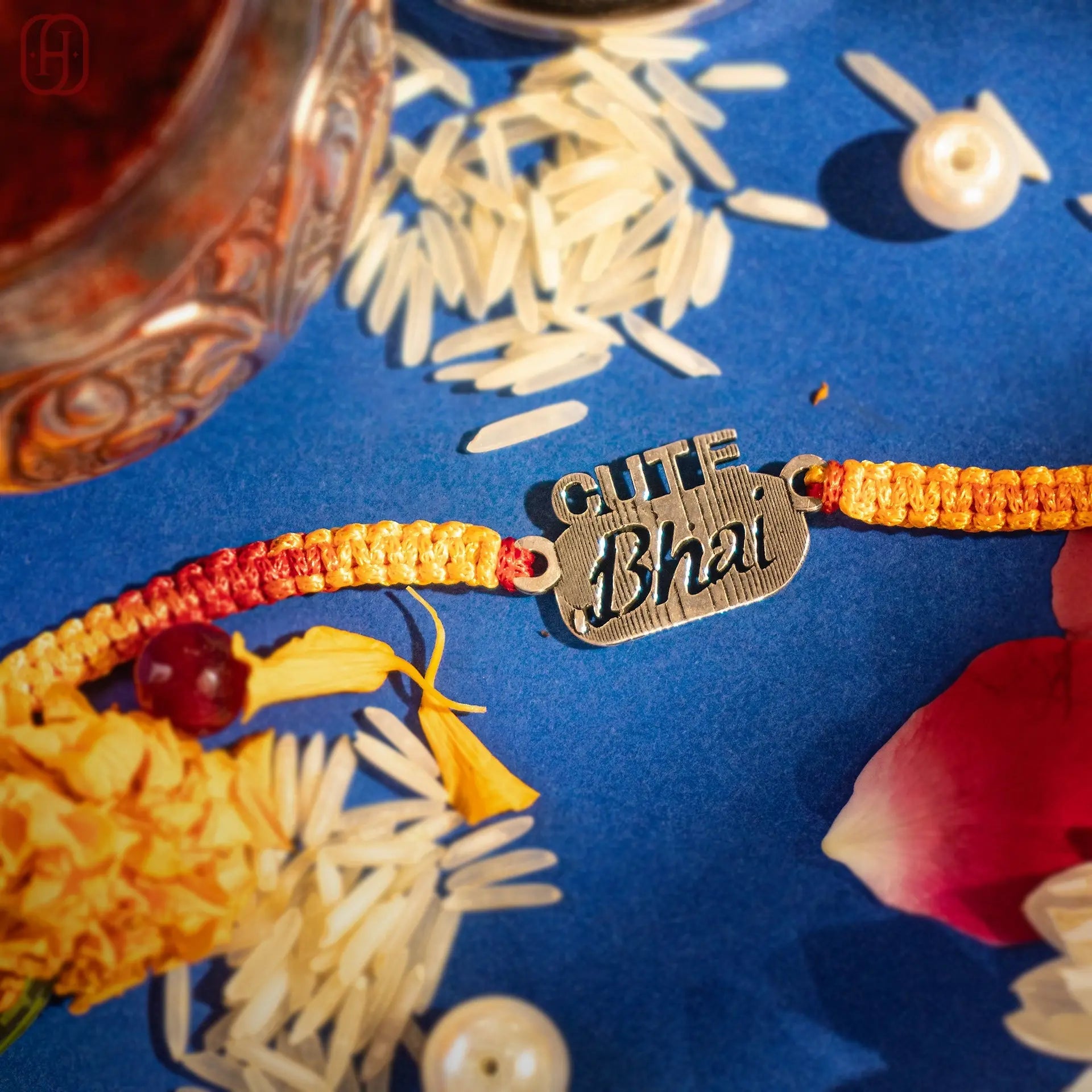 Hardik Jewels Cute Bhai Silver Rakhi - Handcrafted 92.5 Silver.