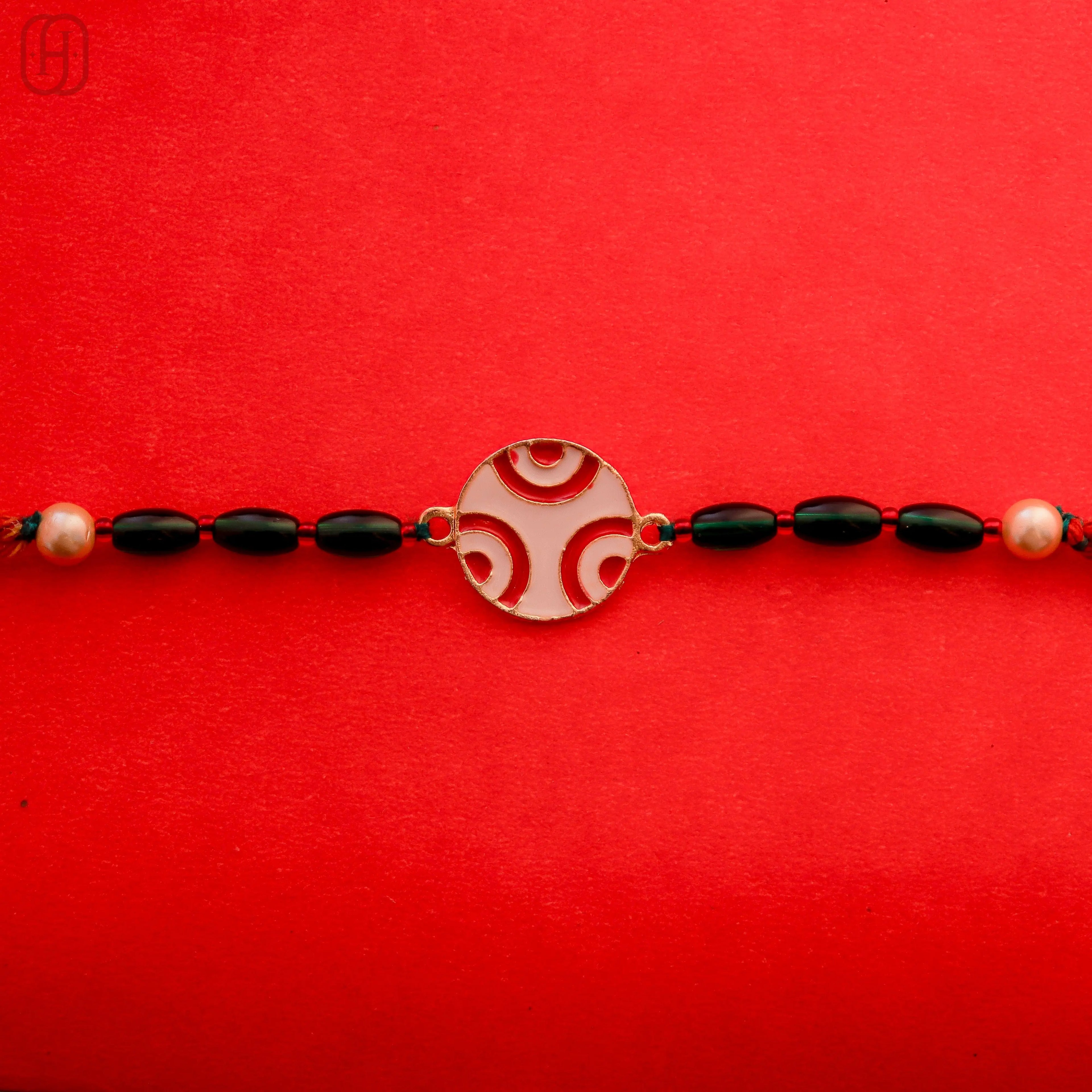 Hardik Jewels Designer Enamel Rakhi Bracelet.
