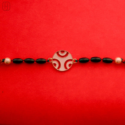 Hardik Jewels Designer Enamel Rakhi Bracelet.