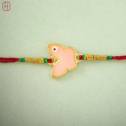 Hardik Jewels Elegant Silver Charm Rakhi for Brotherhood.