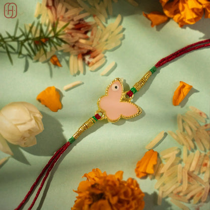 Hardik Jewels Elegant Silver Charm Rakhi for Brotherhood.