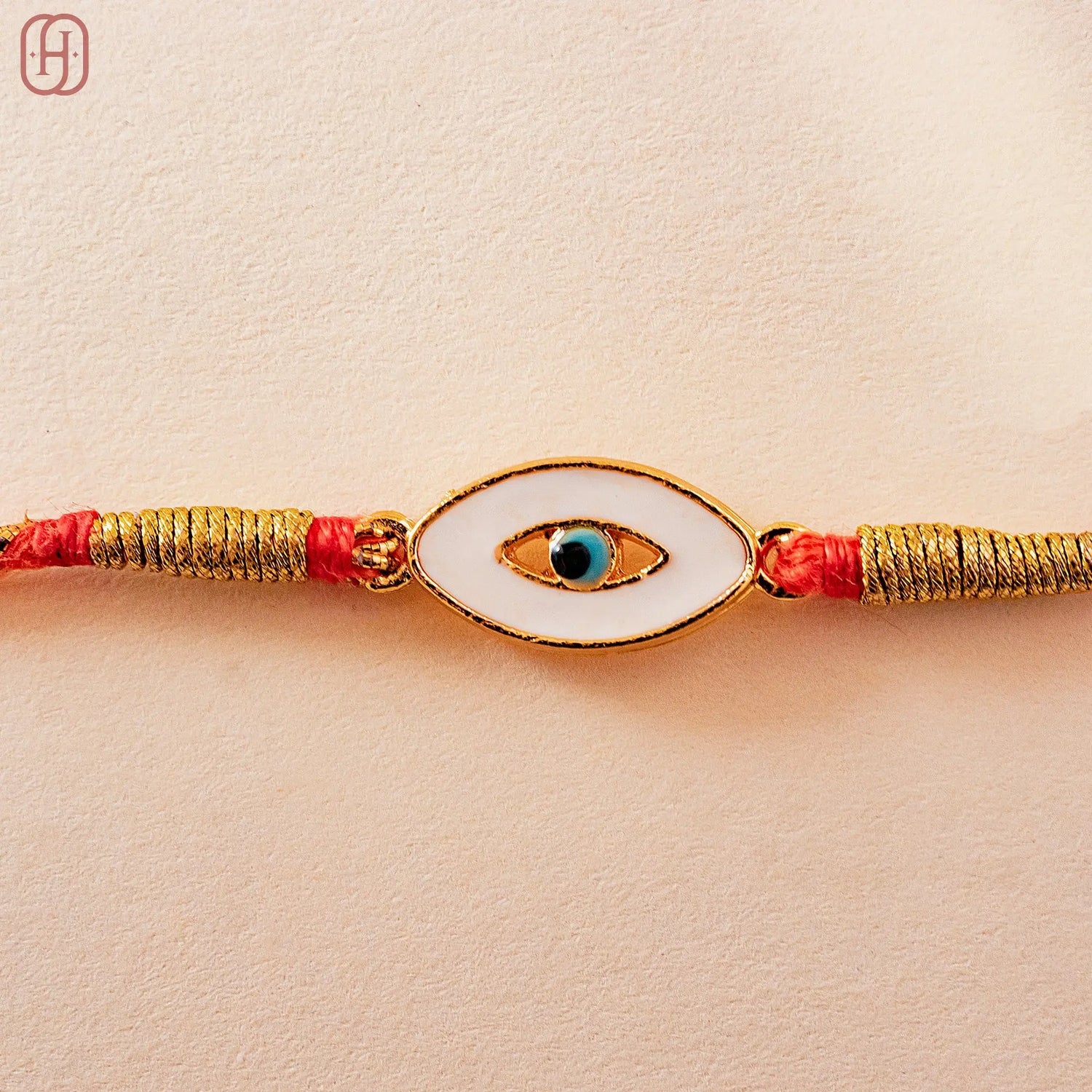 Hardik Jewels Handcrafted Evil Eye Bracelet in 92.5 Silver.