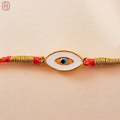 Hardik Jewels Handcrafted Evil Eye Bracelet in 92.5 Silver.