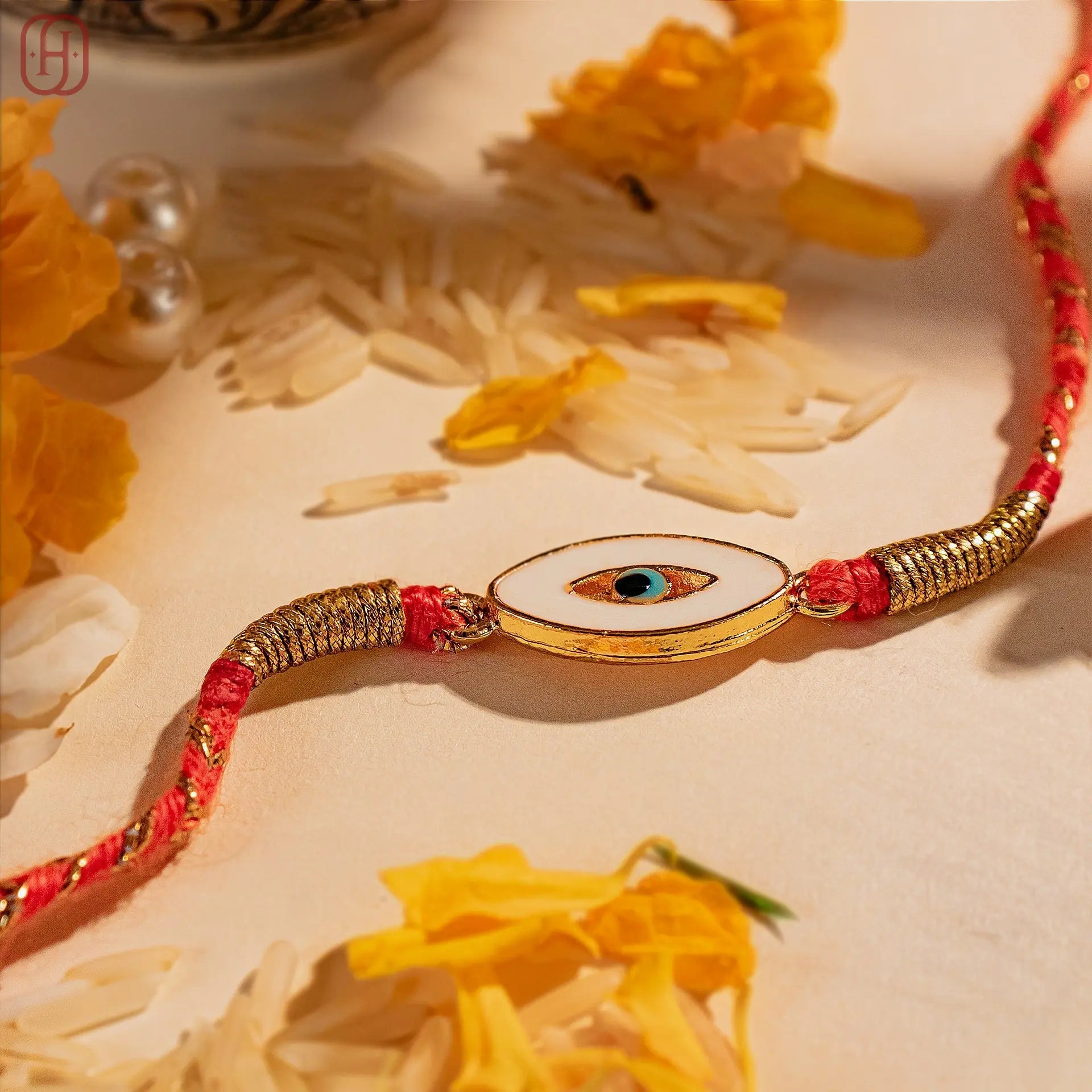 Hardik Jewels Handcrafted Evil Eye Bracelet in 92.5 Silver.