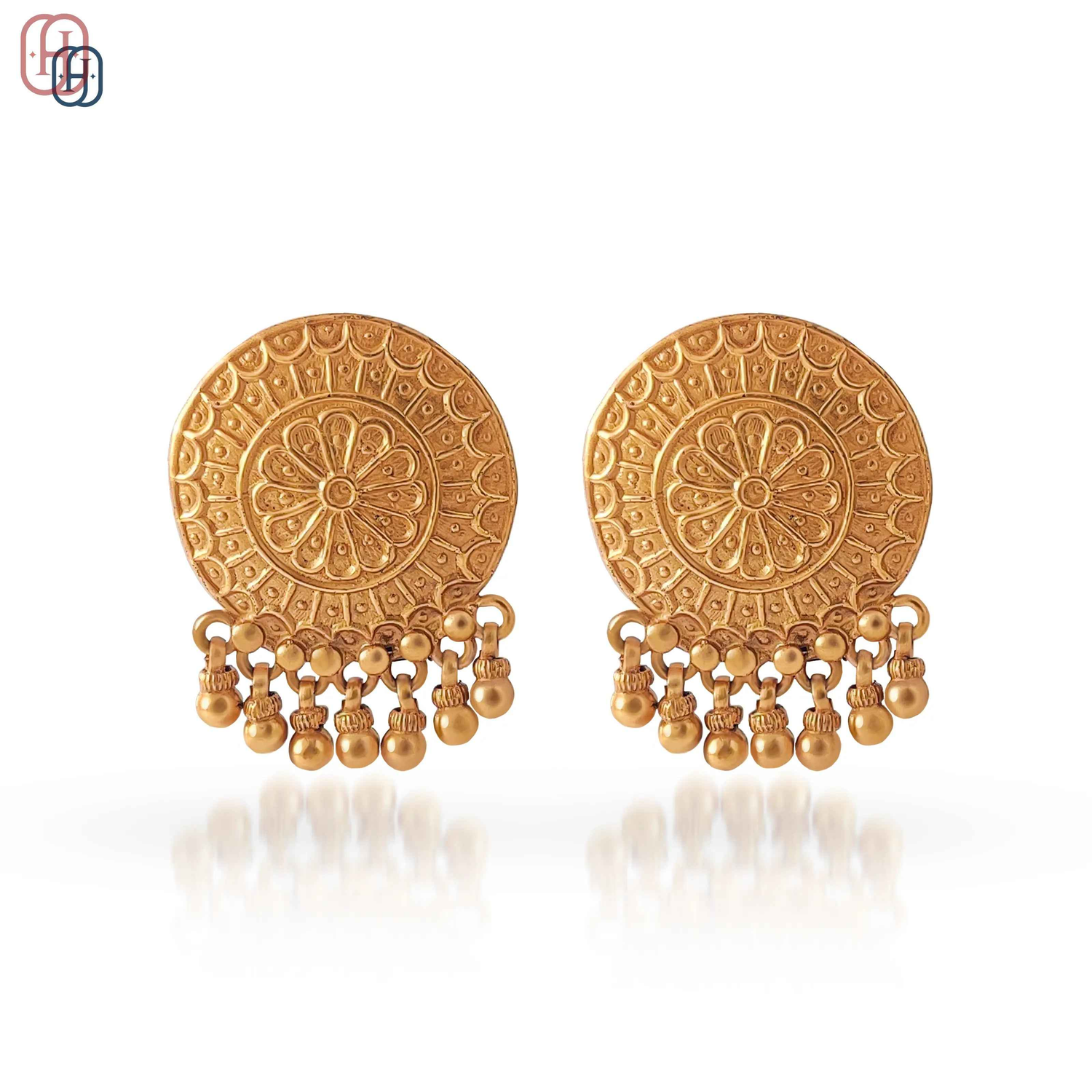 Hardik Jewels Handcrafted Mandala Earrings in Silver