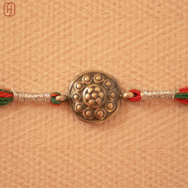 Hardik Jewels Handcrafted Silver Rakhi - Elegant Design