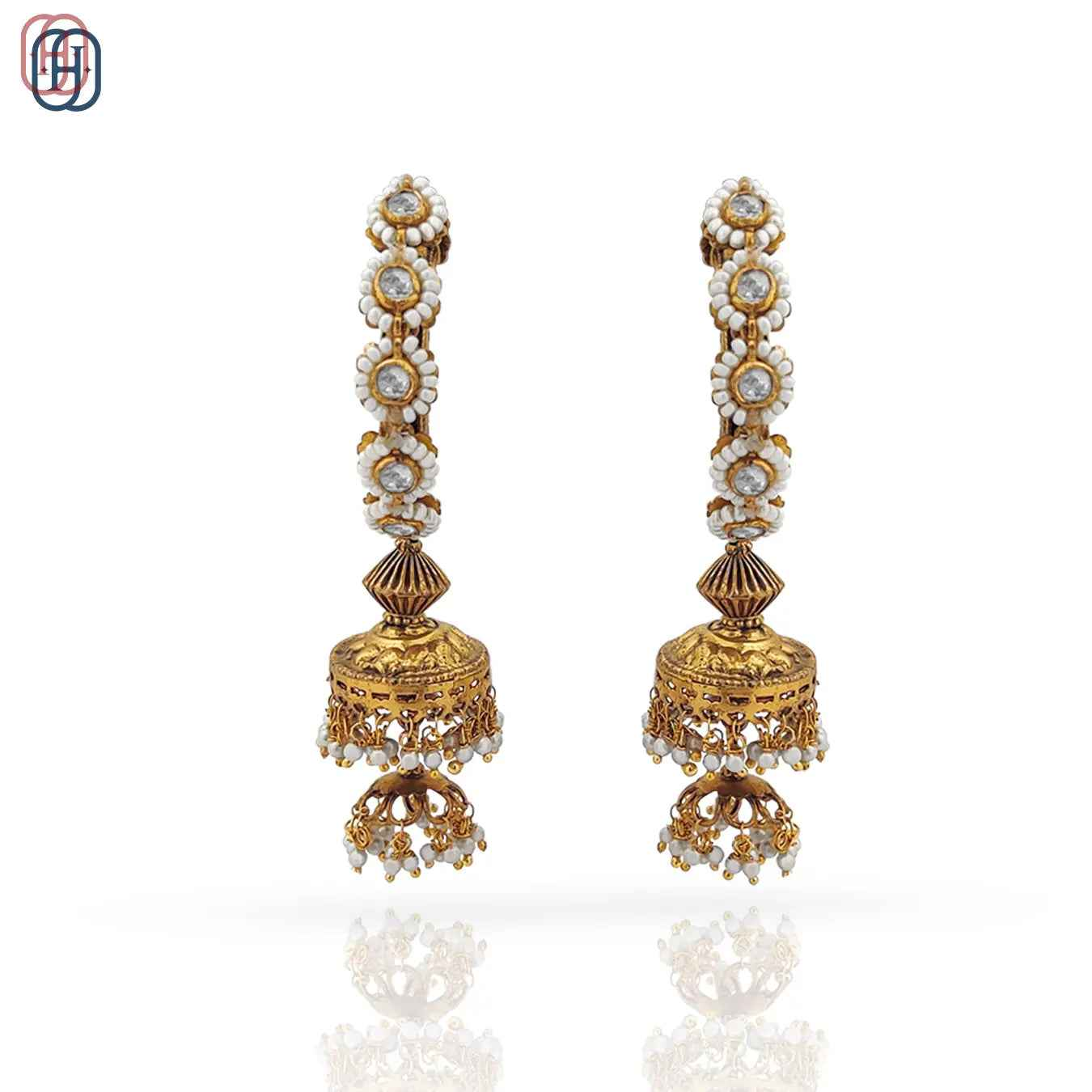 Hardik Jewels Moissanite Polki Jewelry Earrings