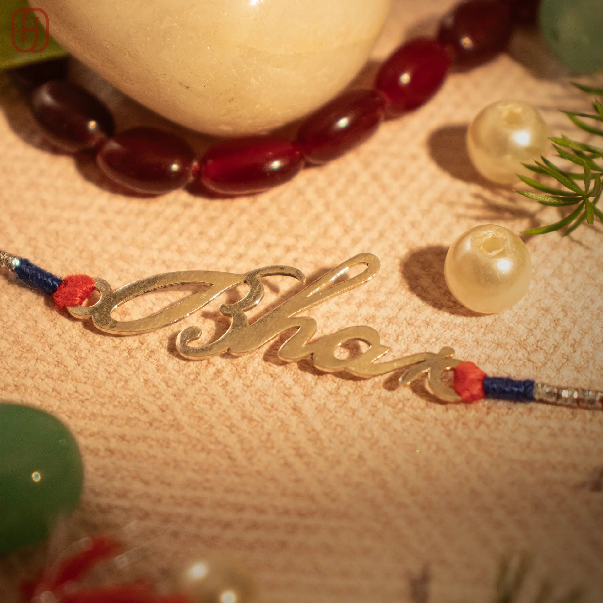 Hardik Jewels Personalized Bhai Rakhi - Craftsmanship &amp; Love.