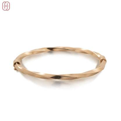 Hardik Jewels Rose Gold Plated Silver Bracelet.