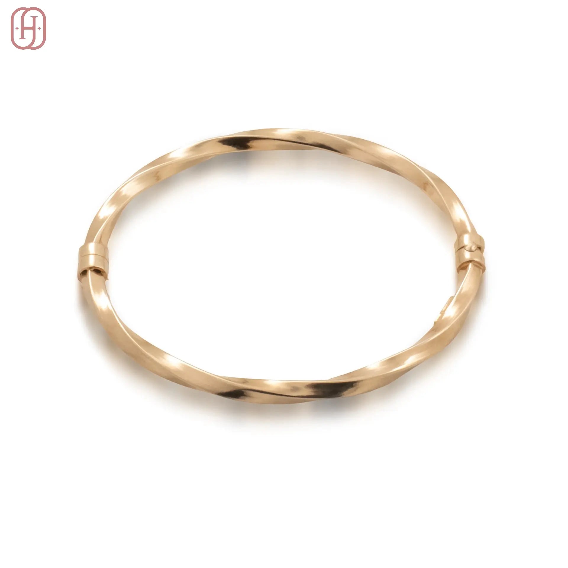 Hardik Jewels Rose Gold Plated Silver Bracelet.