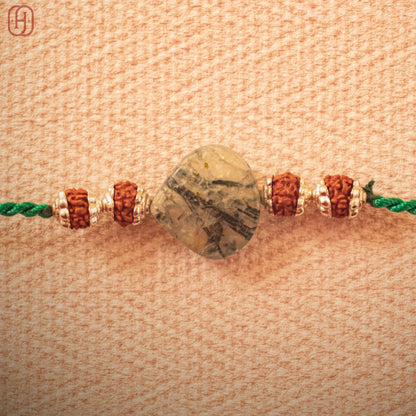 Hardik Jewels Rudraksha Rakhi Purchase with Elegance.