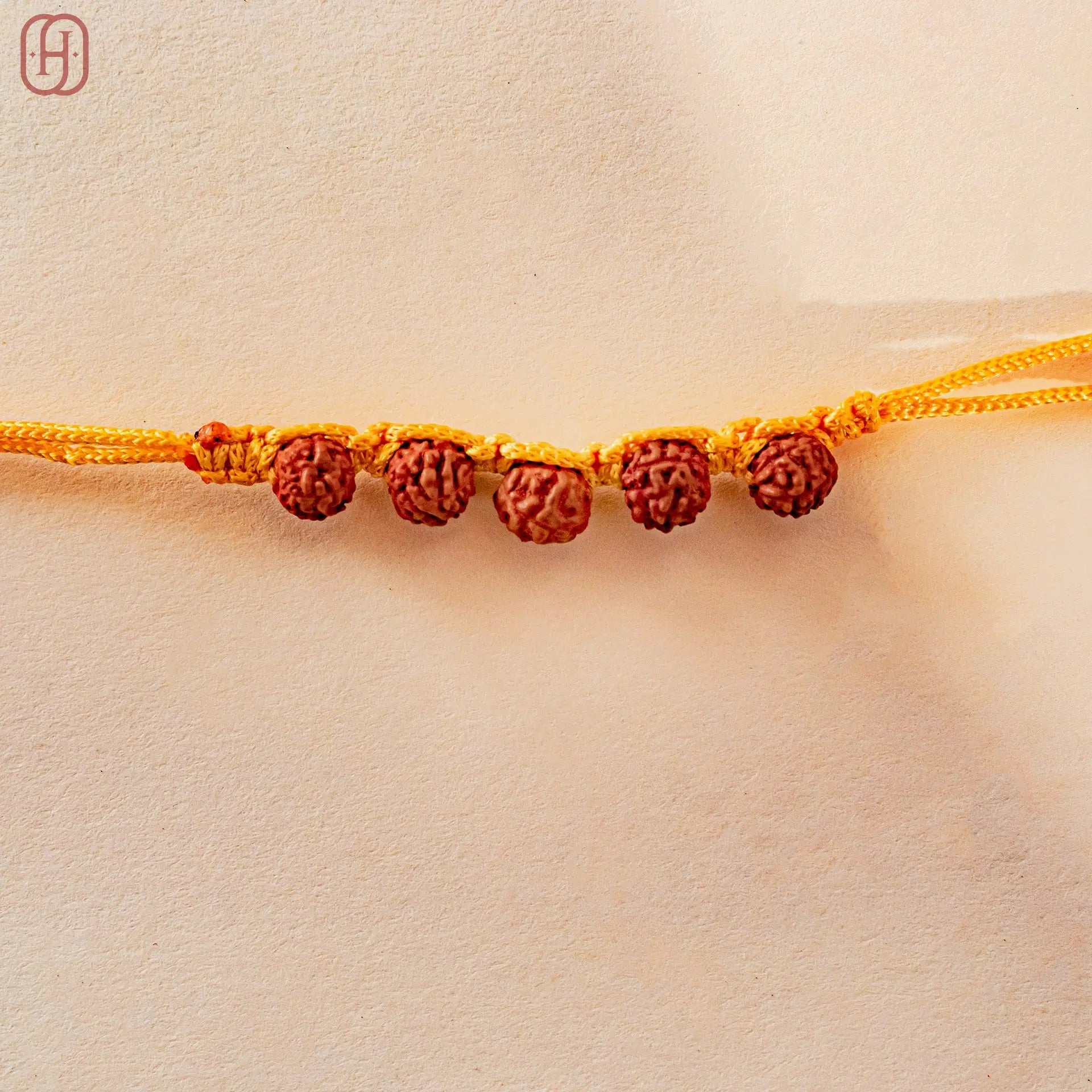 Hardik Jewels Rudraksha Rakhi for Brothers - Traditional Design.