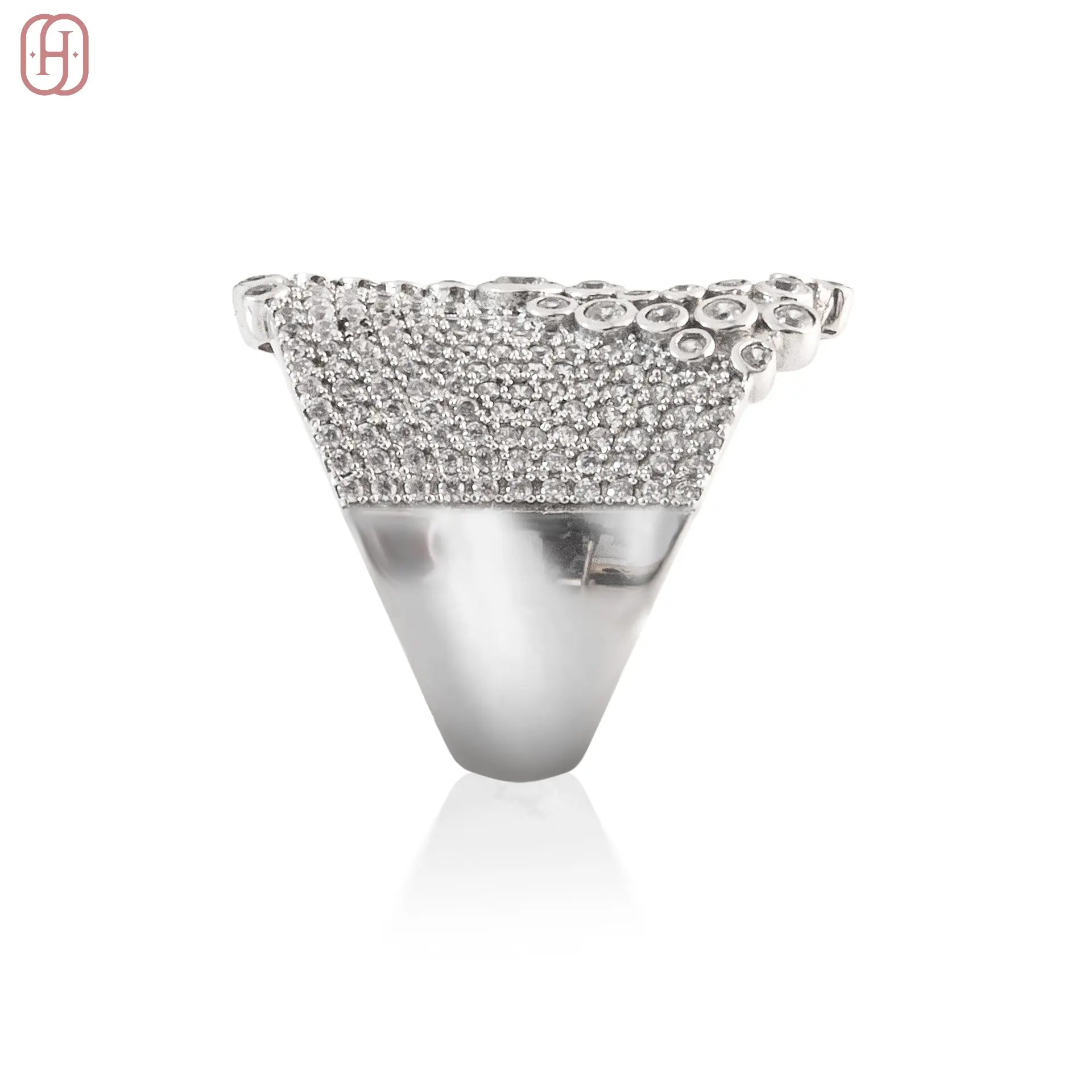 Hardik Jewels Silver Cubic Zirconia Ring - Elegant 92.5 Sterling.
