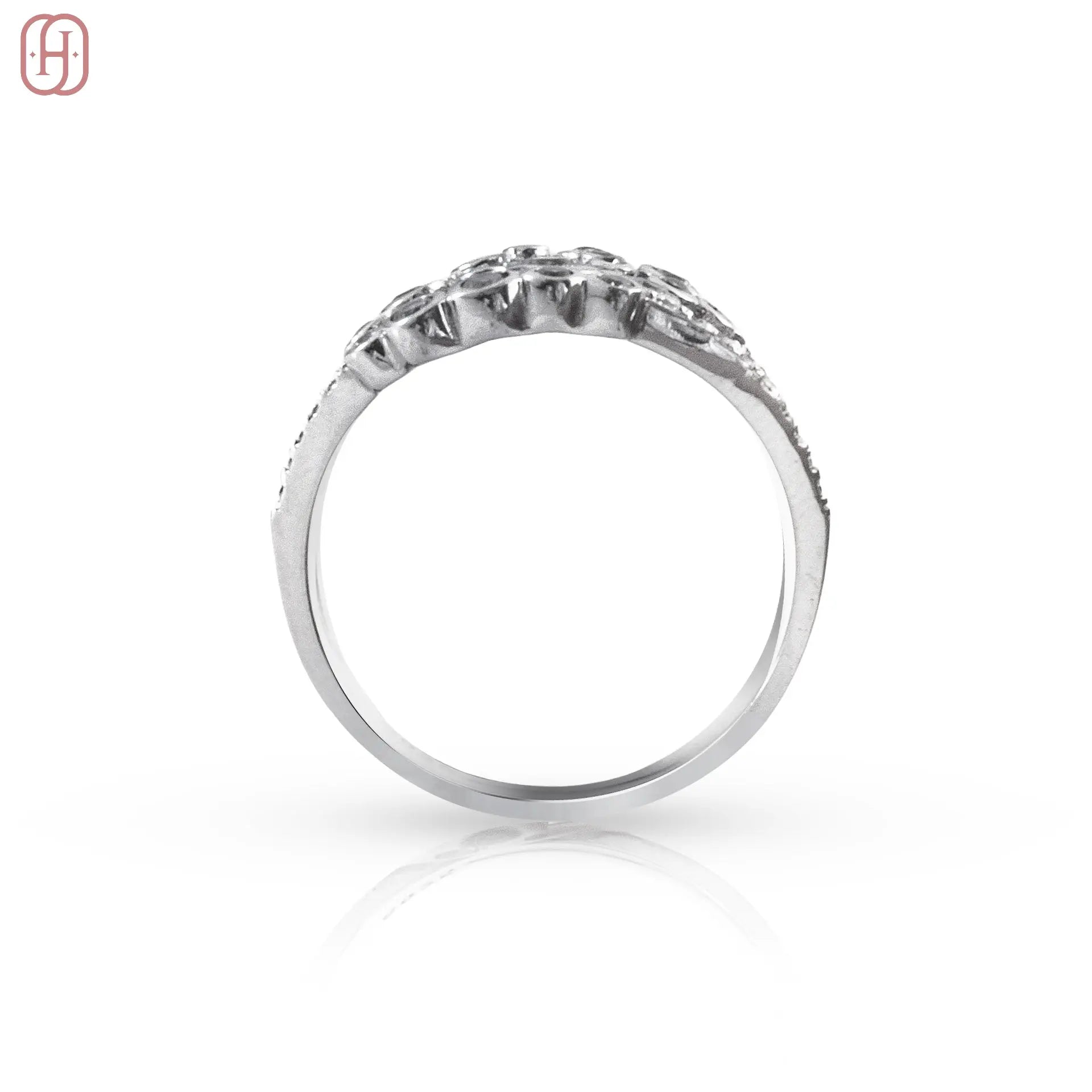 Hardik Jewels Silver Cubic Zirconia Ring - Elegant 92.5 Sterling.
