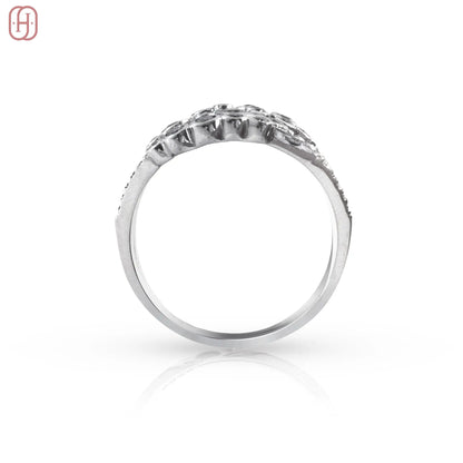 Hardik Jewels Silver Cubic Zirconia Ring - Elegant 92.5 Sterling.
