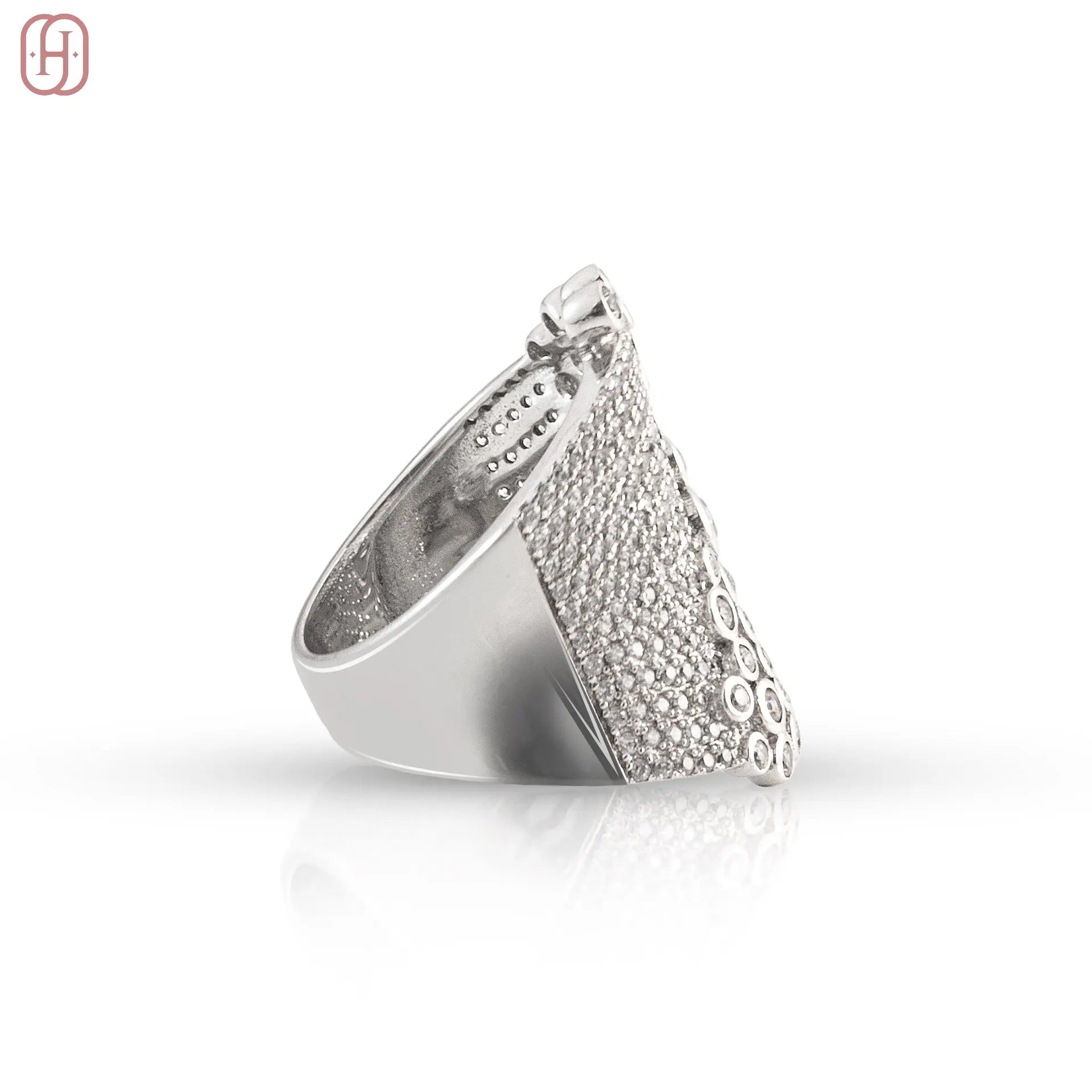 Hardik Jewels Silver Cubic Zirconia Ring - Elegant 92.5 Sterling.