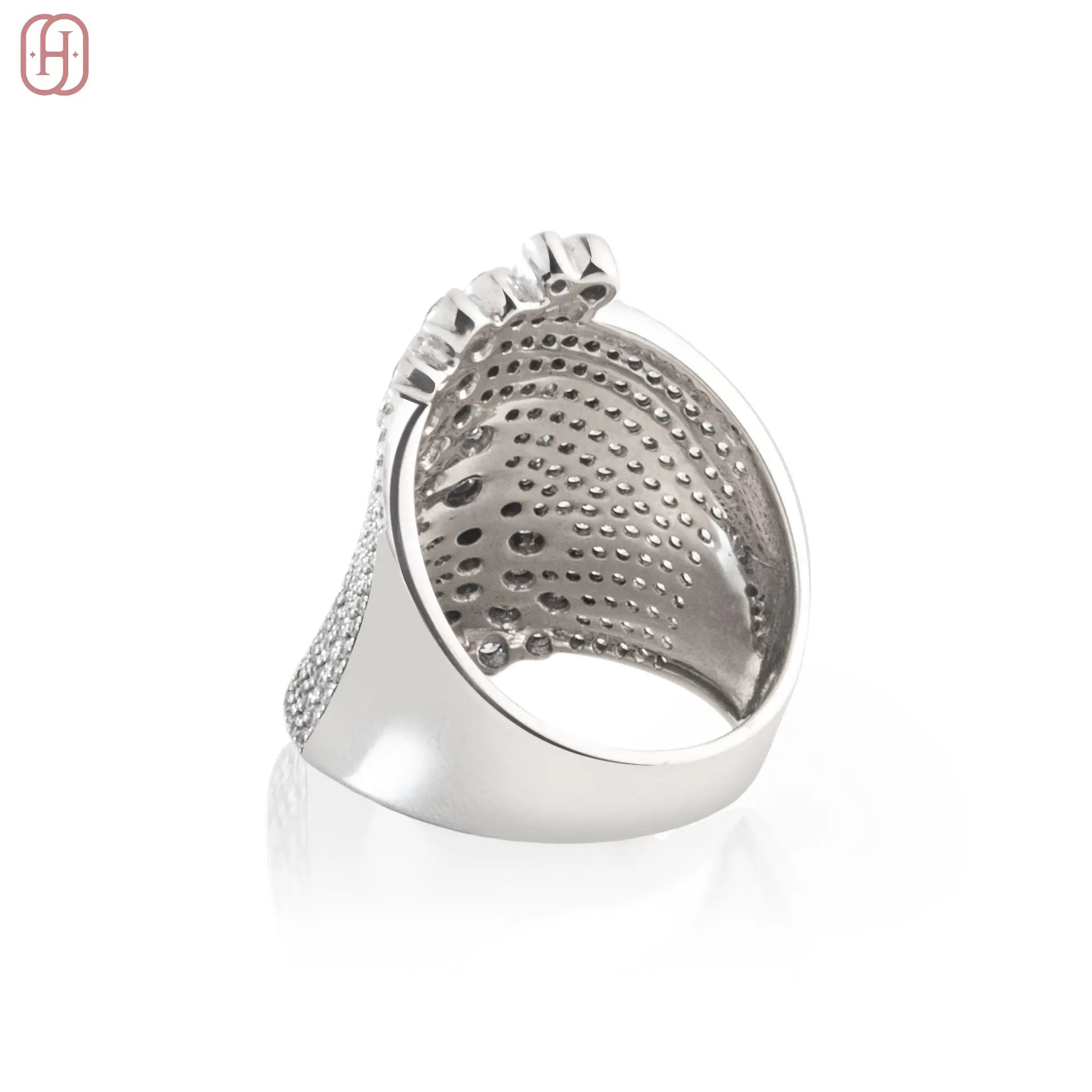 Hardik Jewels Silver Cubic Zirconia Ring - Elegant 92.5 Sterling.