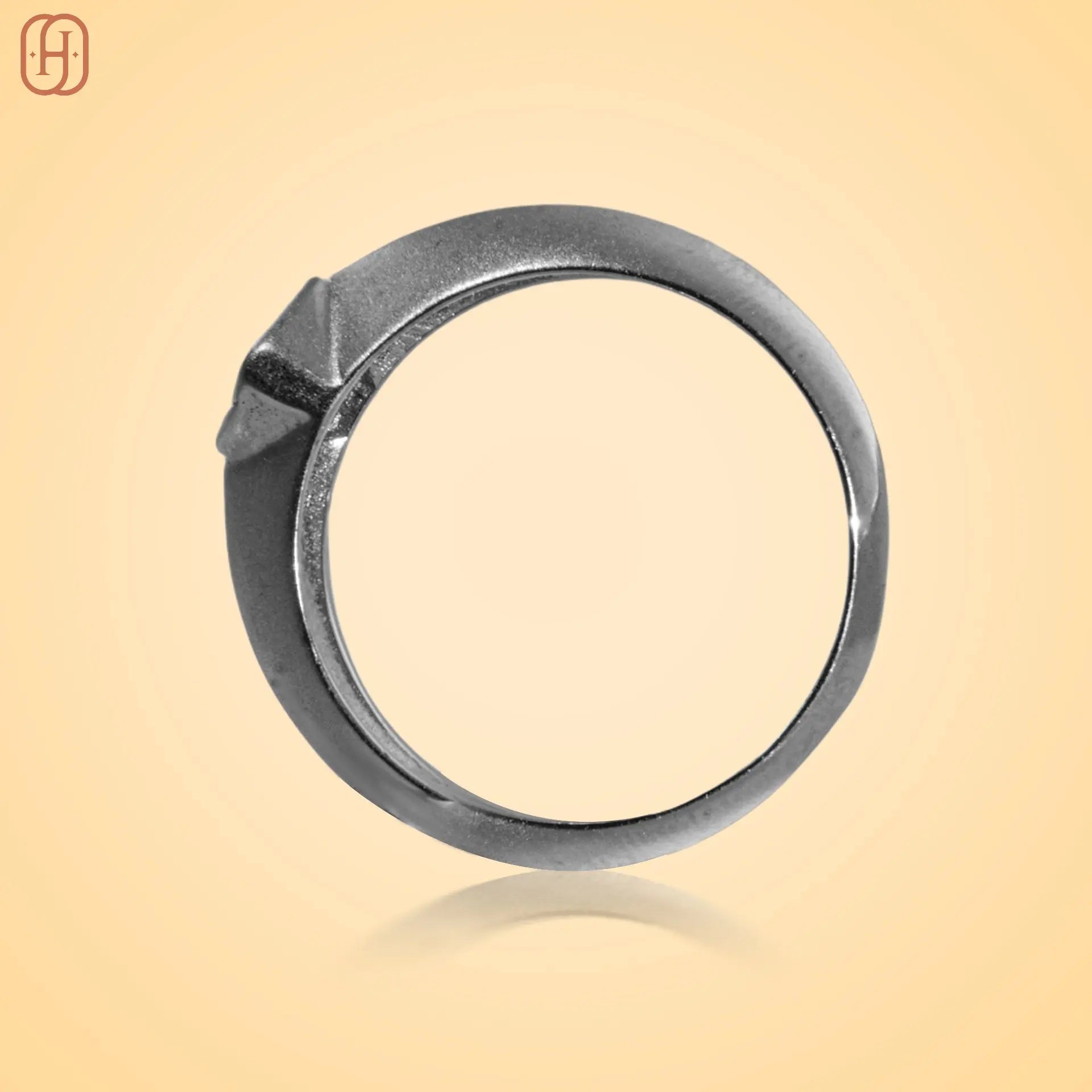 Hardik Jewels minimalistic silver ring American diamond with a sleek modern design