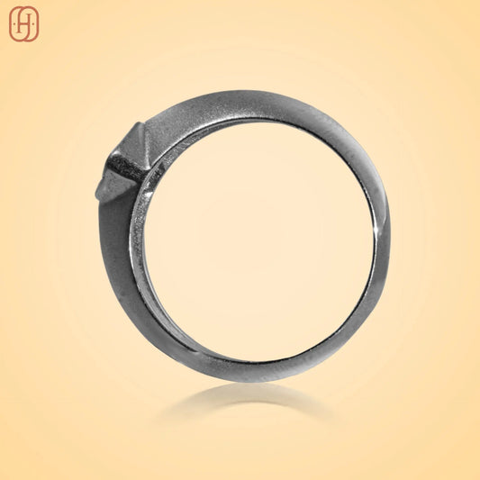 Hardik Jewels minimalistic silver ring American diamond with a sleek modern design