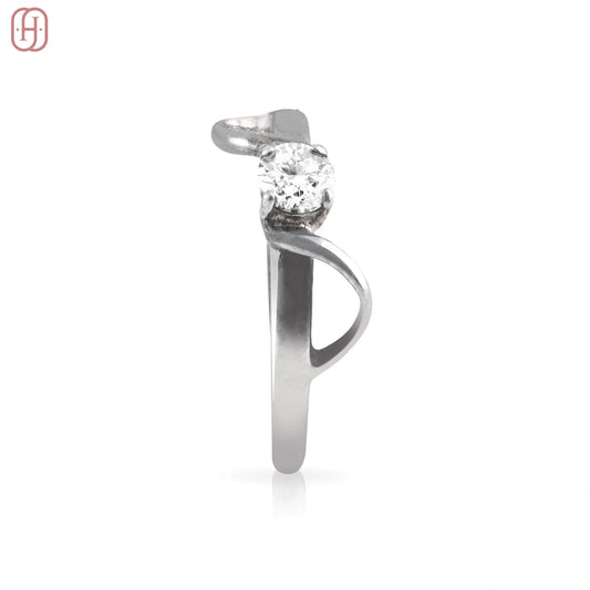 Hardik Jewels Silver Ring with American Diamond Elegance.