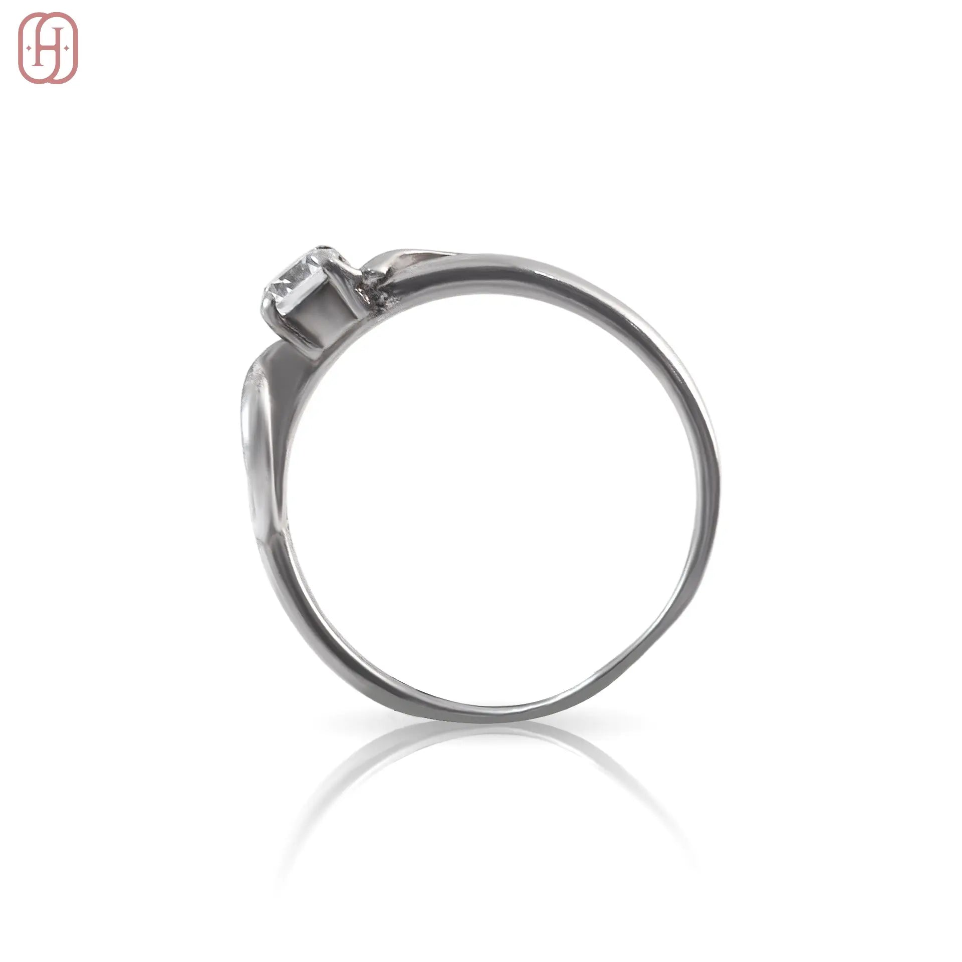 Hardik Jewels Silver Ring with American Diamond Elegance.