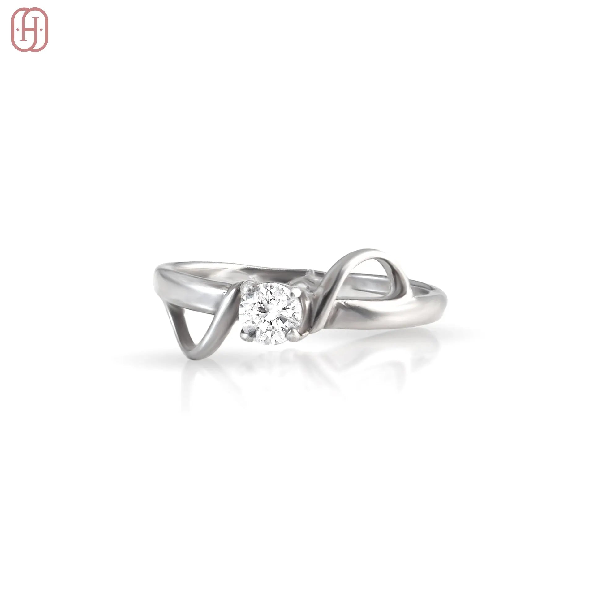 Hardik Jewels Silver Ring with American Diamond Elegance.