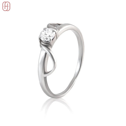 Hardik Jewels Silver Ring with American Diamond Elegance.